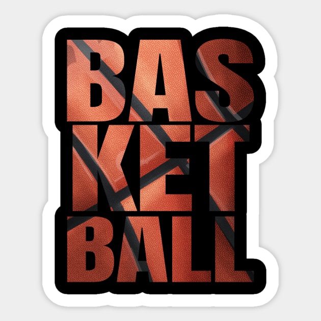 Basketball Letters With Ball As Background Sticker by SinBle